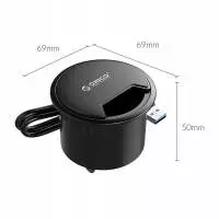 Orico хъб за бюро Desktop grommet USB 3.0 HUB, 4 port - DESK-4U-BK-BP