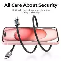 Orico кабел Cable USB C-to-C PD 60W Charging 1.5m Black - GQZ60-15-BK