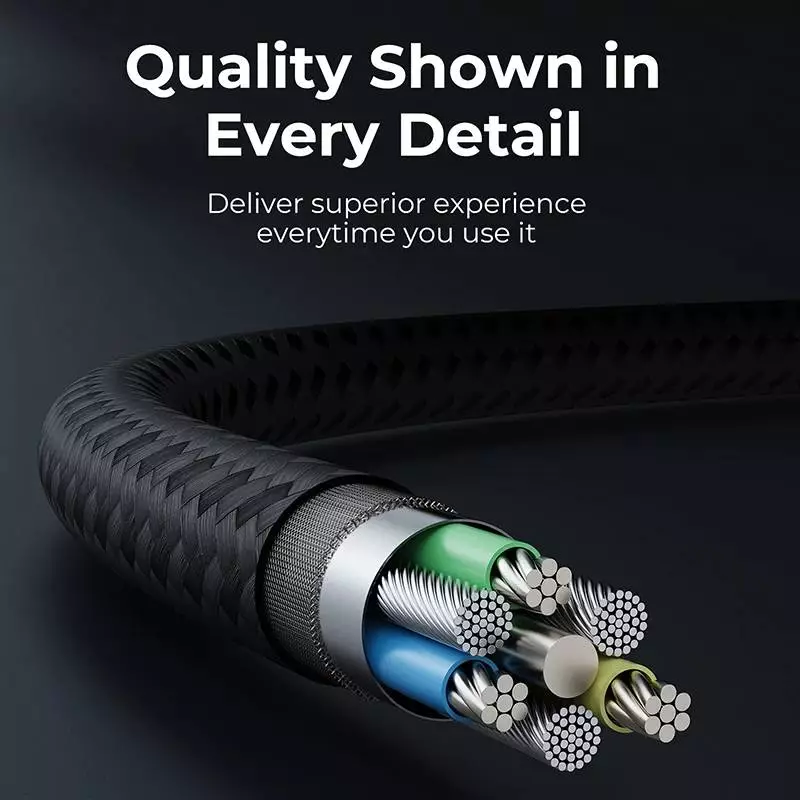Orico кабел Cable USB C-to-C PD 60W Charging 1.0m Black - GQZ60-10-BK