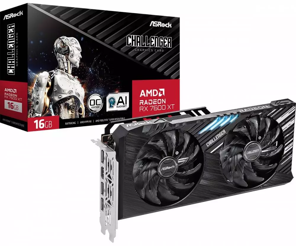 Видео карта Asrock AMD Radeon RX 7600 XT Challenger 16GB OC