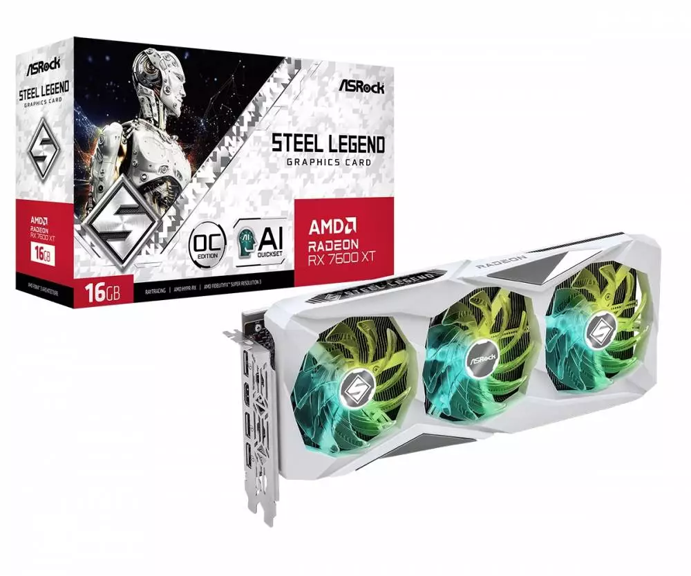 Видео карта Asrock AMD Radeon RX 7600 XT Steel Legend 16GB OC