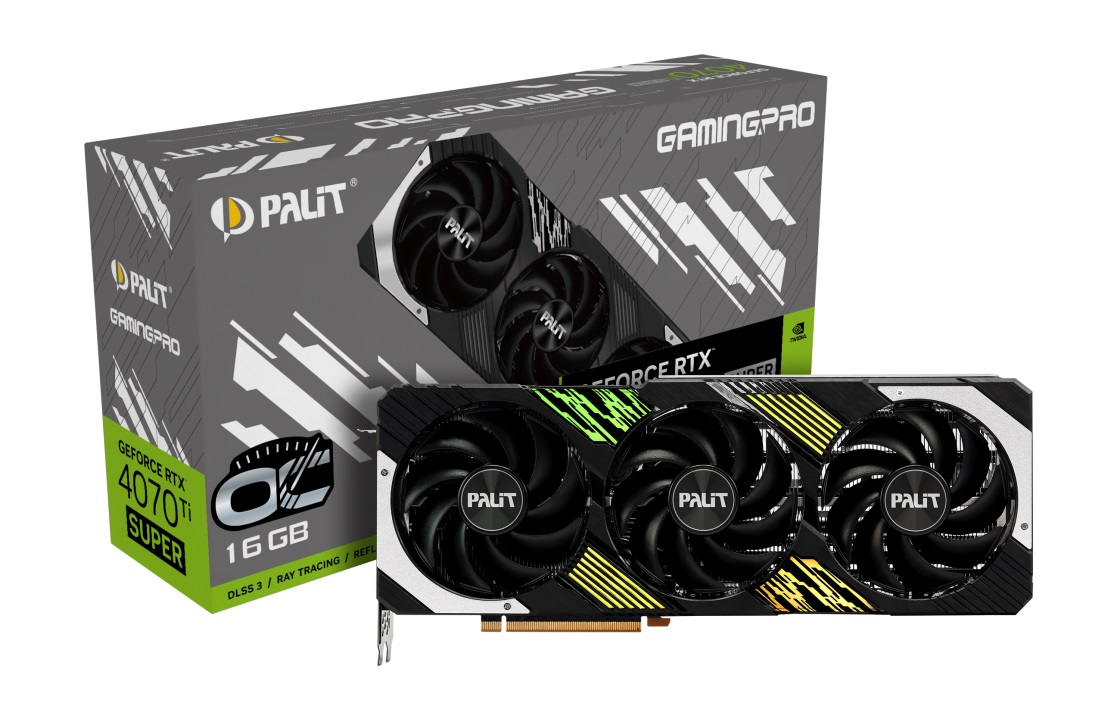 Видео карта Palit RTX 4070 Ti SUPER GamingPro OC 16GB - NED47TSH19T2-1043A