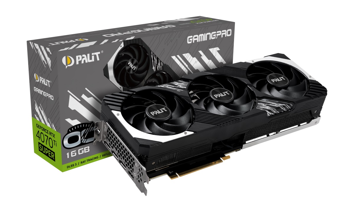 Видео карта Palit RTX 4070 Ti SUPER GamingPro OC 16GB - NED47TSH19T2-1043A