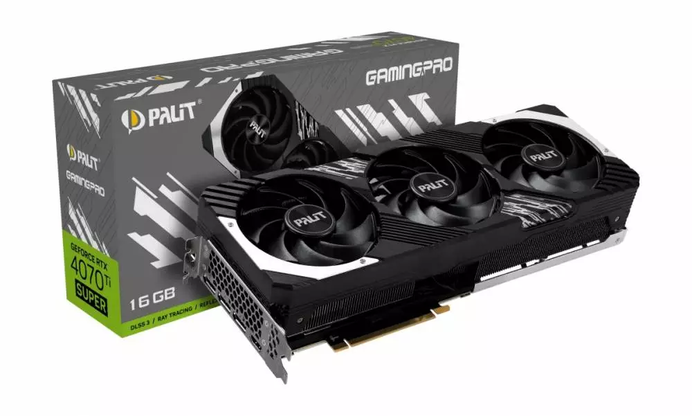 Видео карта Palit GeForce RTX 4070 Ti SUPER GamingPro 16GB - NED47TS019T2-1043A