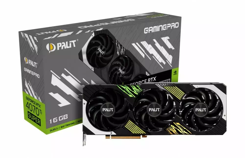 Видео карта Palit GeForce RTX 4070 Ti SUPER GamingPro 16GB - NED47TS019T2-1043A
