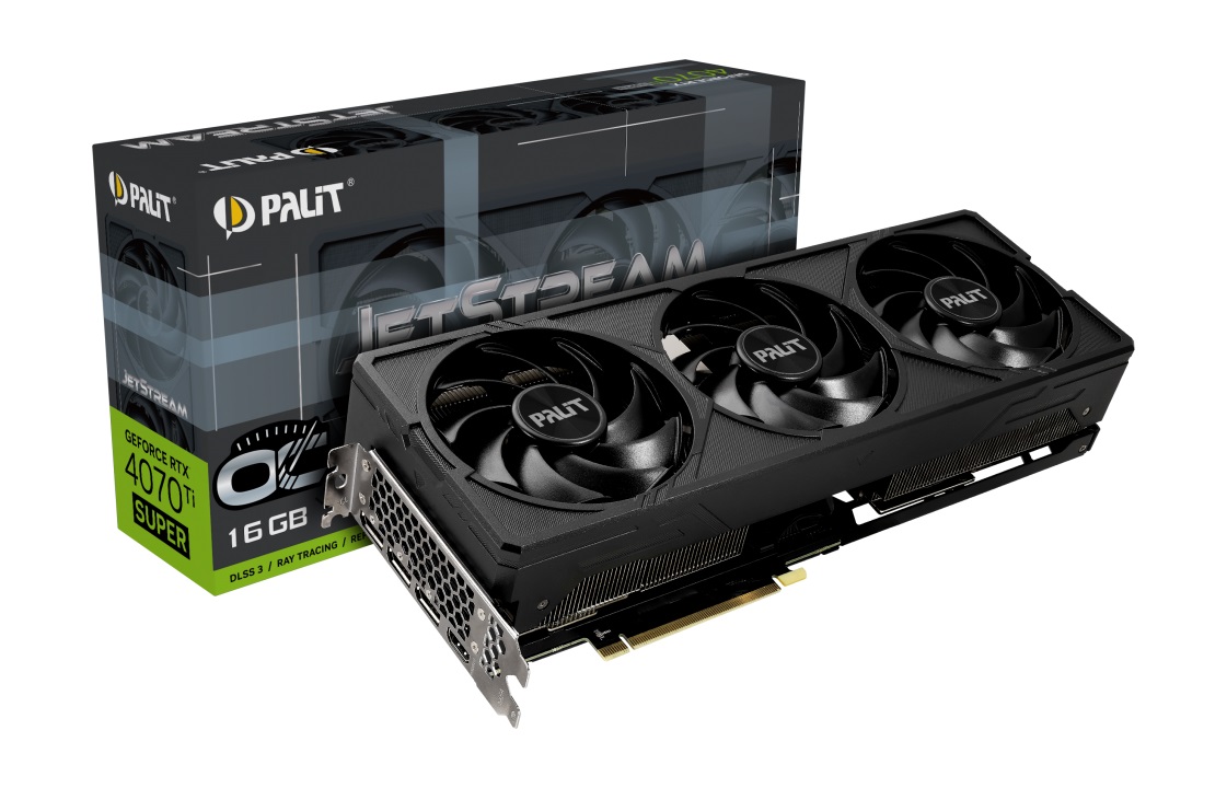 Видео карта Palit GeForce RTX 4070 Ti SUPER JetStream OC 16GB - NED47TSS19T2-1043J