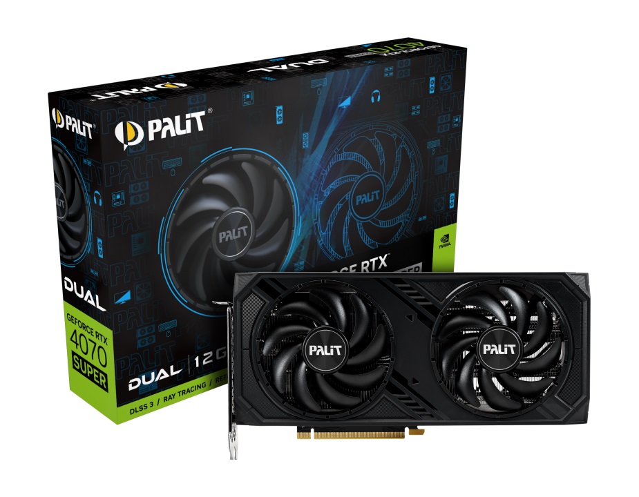 Видео карта Palit GeForce RTX 4070 SUPER DUAL 12GB - NED407S019K9-1043D