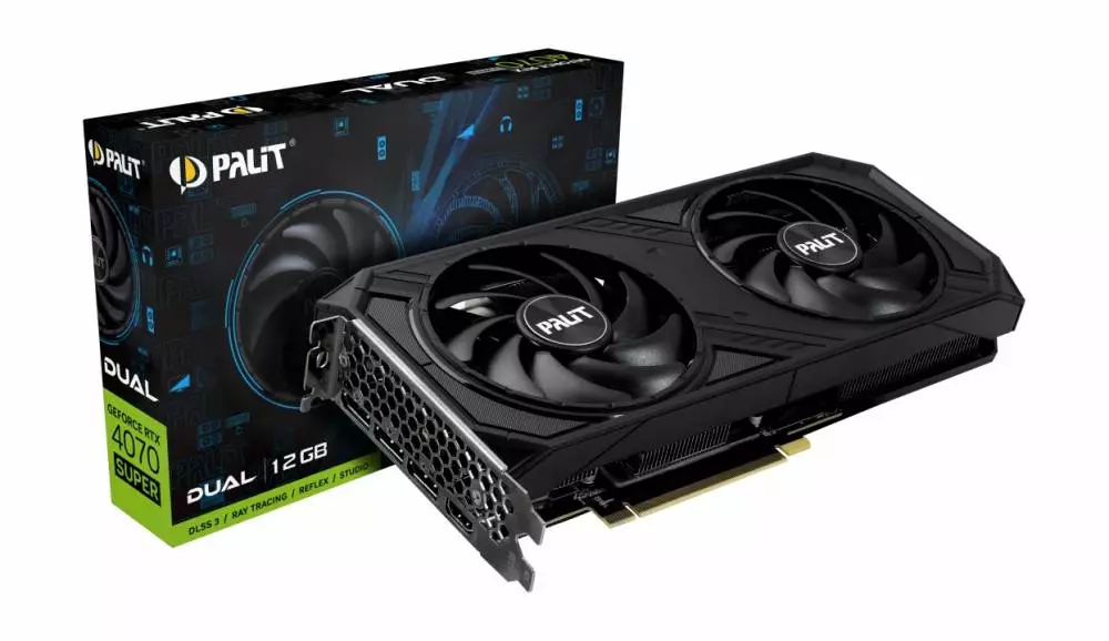 Видео карта Palit GeForce RTX 4070 SUPER DUAL 12GB - NED407S019K9-1043D