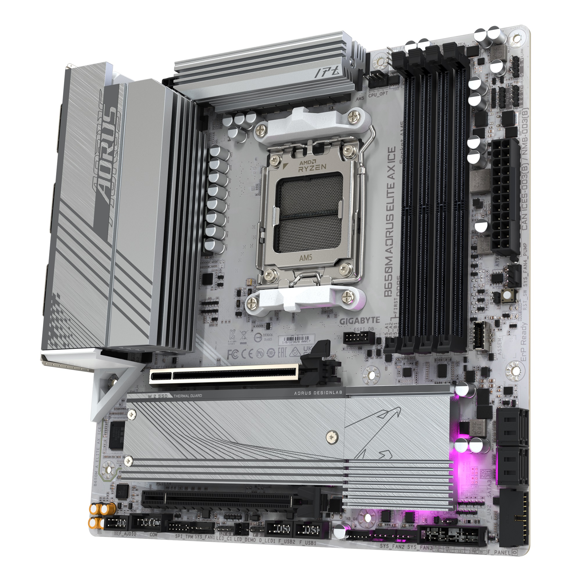 Дънна платка Gigabyte B650M AORUS ELITE AX ICE AM5 Wi-Fi 6E DDR5