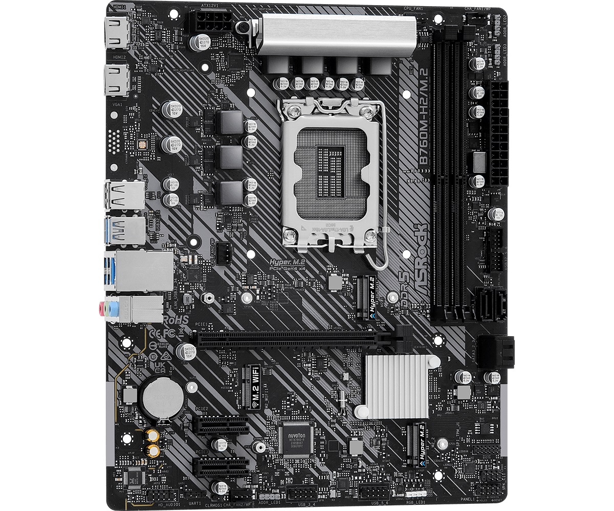 Дънна платка Asrock B760M-H2/M.2 LGA1700 DDR5