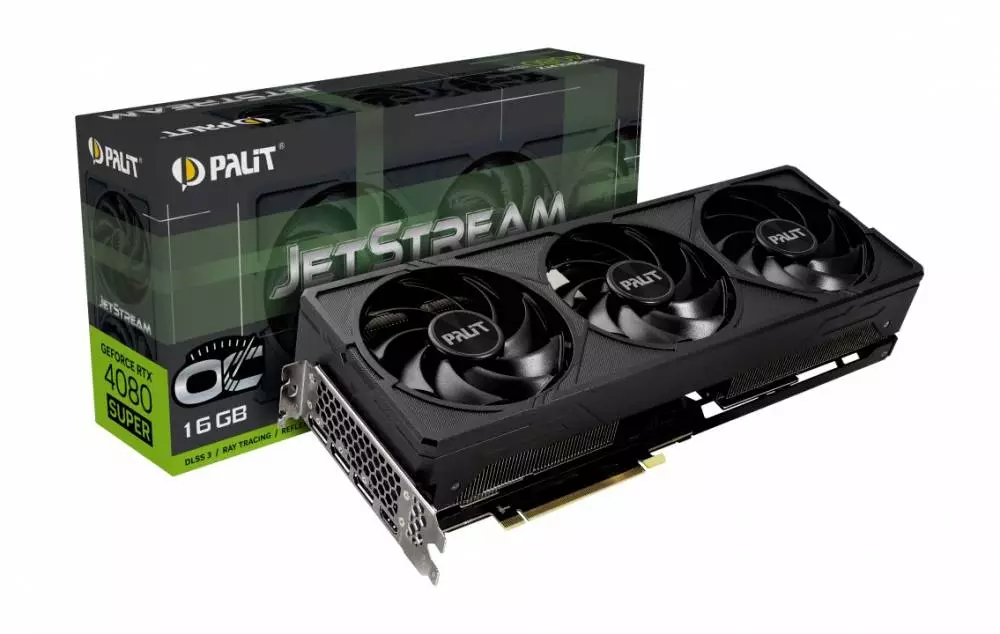 Видео карта Palit GeForce RTX 4080 SUPER JetStream OC 16GB - NED408SS19T2-1032J
