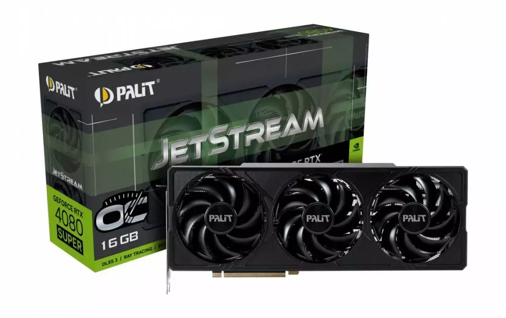 Видео карта Palit GeForce RTX 4080 SUPER JetStream OC 16GB - NED408SS19T2-1032J