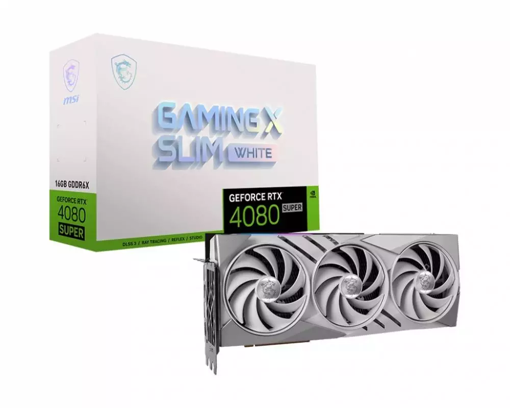 Видео карта MSI GeForce RTX 4080 SUPER 16G GAMING X SLIM WHITE