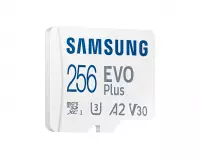 Карта памет Samsung EVO Plus, microSDXC, UHS-I, 256GB, Адаптер