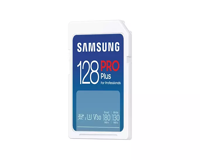 Карта памет Samsung PRO Plus, SD Card, 128GB, Бяла