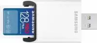 Карта памет Samsung PRO Plus, SD Card, 128GB, USB Четец, Бяла