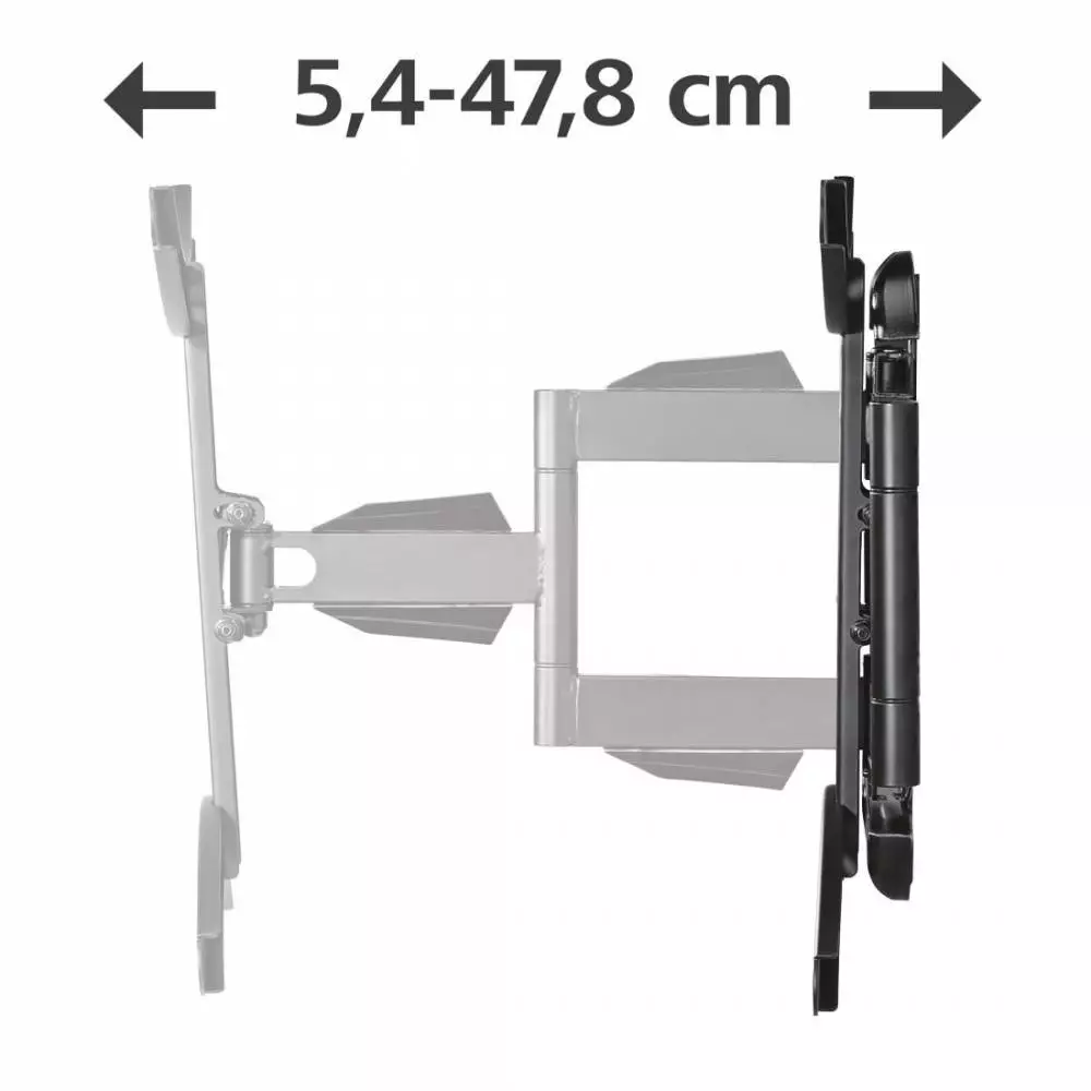 Стенна стойка за TV, Fullmotion ,XL, черна, 191см, 75", до 45кг