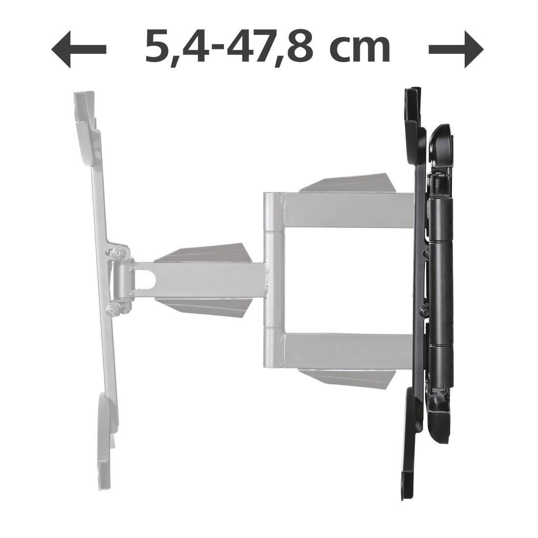 Стенна стойка за TV, Fullmotion ,XL, черна, 191см, 75", до 45кг