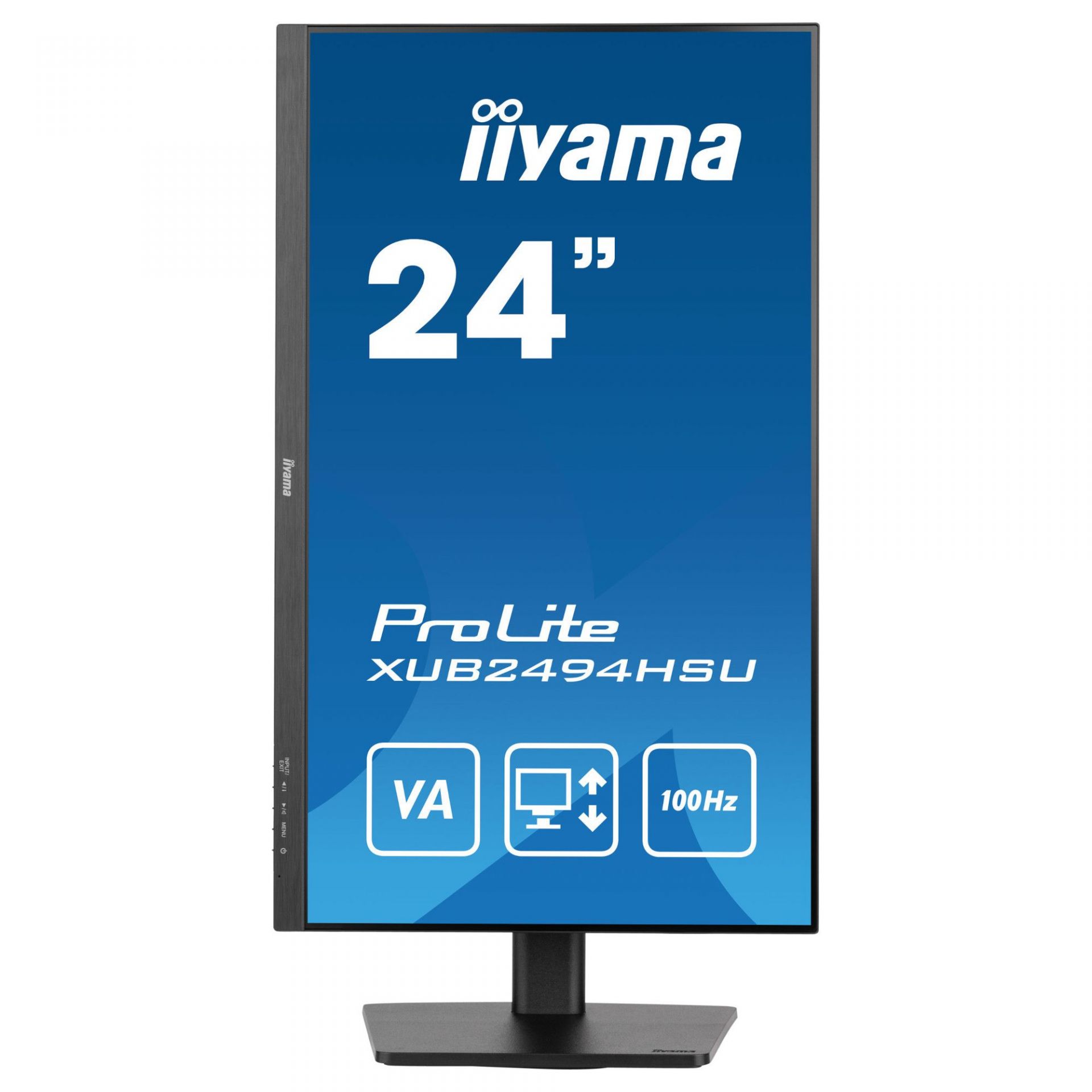 Монитор IIYAMA XUB2494HSU-B6, 23.8", VA, FHD 1920x1080, 100Hz, 1ms, HDMI, DP, USB, AMD FreeSync