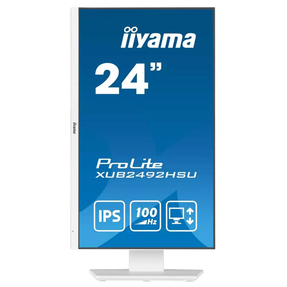 Монитор IIYAMA XUB2492HSU-W6, 23.8", IPS, FHD 1920x1080, 100Hz, 0.4ms, HDMI, DP, USB, AMD FreeSync