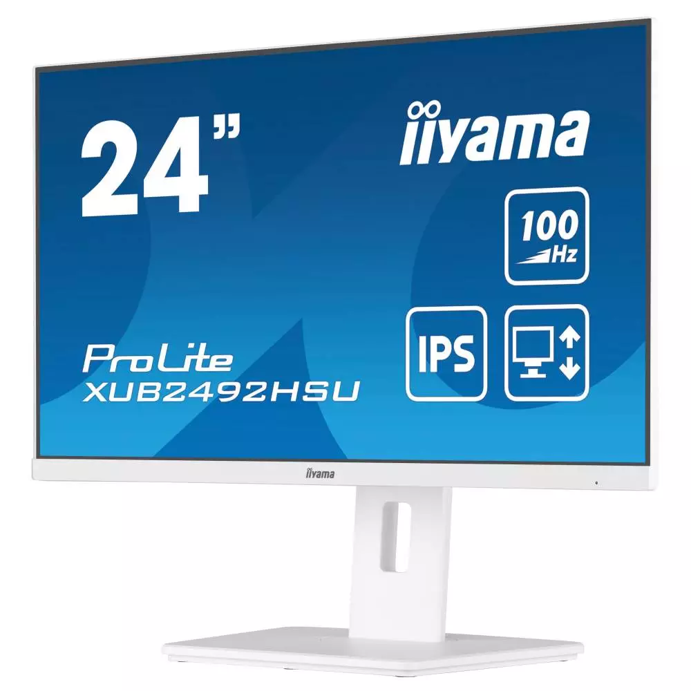 Монитор IIYAMA XUB2492HSU-W6, 23.8", IPS, FHD 1920x1080, 100Hz, 0.4ms, HDMI, DP, USB, AMD FreeSync