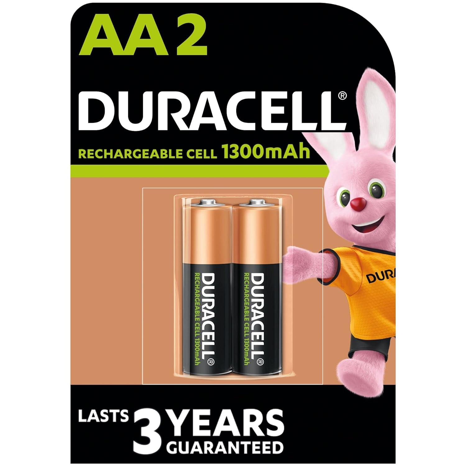 Rechargeable battery DURACELL R6 AA, 1300mAh NiMH, 1.2V, 4 pcs. in pack