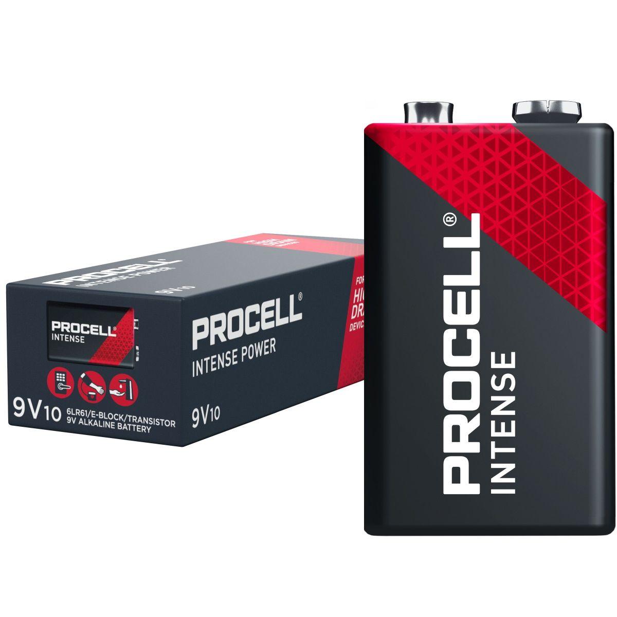 Alkaline-Batterie  6LF22  9V 10pk Verpackung INTENSE MX1604  PROCELL /Preis für 10St./