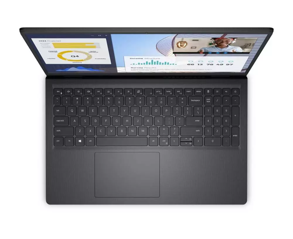 Лаптоп Dell Vostro 3535, AMD Ryzen 7 7730U, 15.6" FHD 120 Hz AG, 16GB (2x8GB) DDR4 3200MHz, 512GB PCIe NVMe SSD, AMD Radeon Graphics
