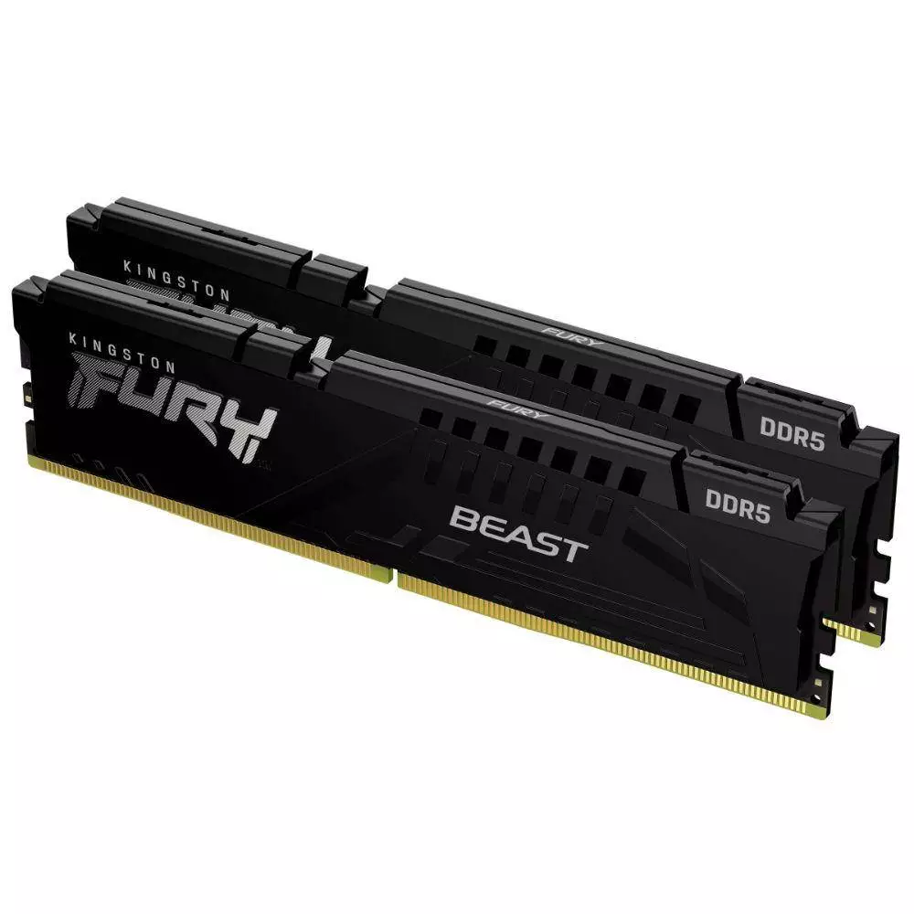 Памет Kingston FURY Beast Black 16GB (2x8GB) DDR5 6000MHz CL36 EXPO - KF560C36BBEK2-16