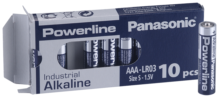 Baterii alcaline industriale LR03 AAA 1,5V 10PK INDUSTRIAL Powerline  PANASONIC