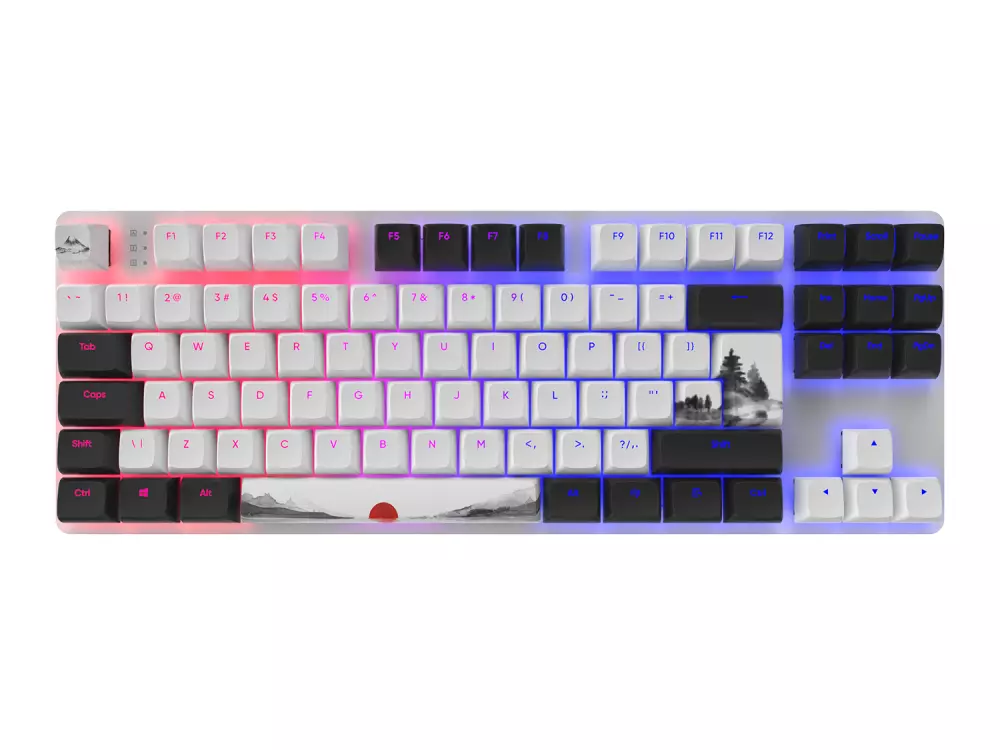 Геймърскa механична клавиатура Dark Project 87 Fuji RGB TKL - G3MS Sapphire Switches, ABS