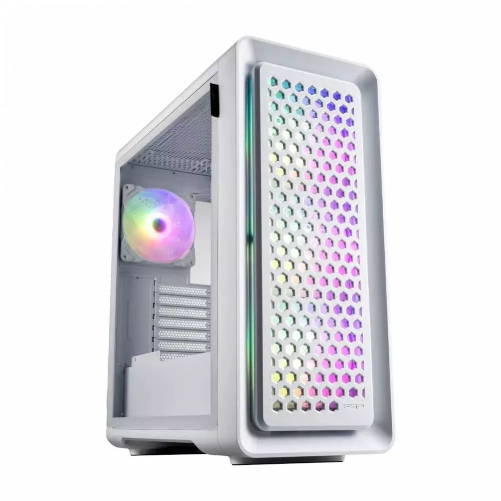 Кутия FSP CUT593 ATX Ultra-Tower, Type-C, 4 x ARGB 140mm, Бяла - POC0000205