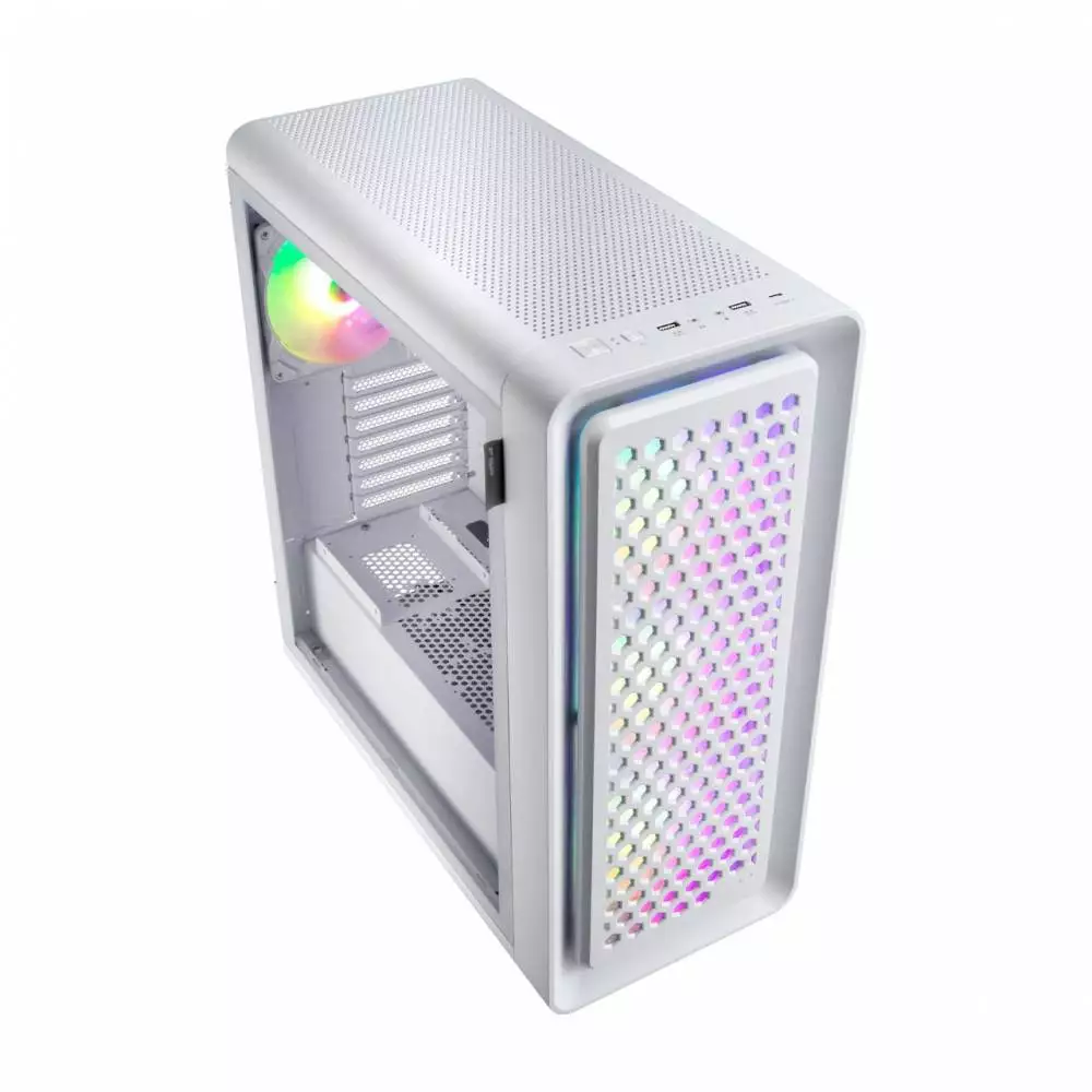 Кутия FSP CUT593 ATX Ultra-Tower, Type-C, 4 x ARGB 140mm, Бяла - POC0000205