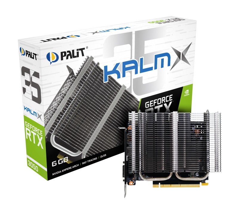 Видео карта Palit GeForce RTX 3050 KalmX 6GB GDDR6 - NE63050018JE-1070H