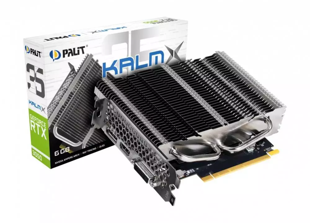 Видео карта Palit GeForce RTX 3050 KalmX 6GB GDDR6 - NE63050018JE-1070H