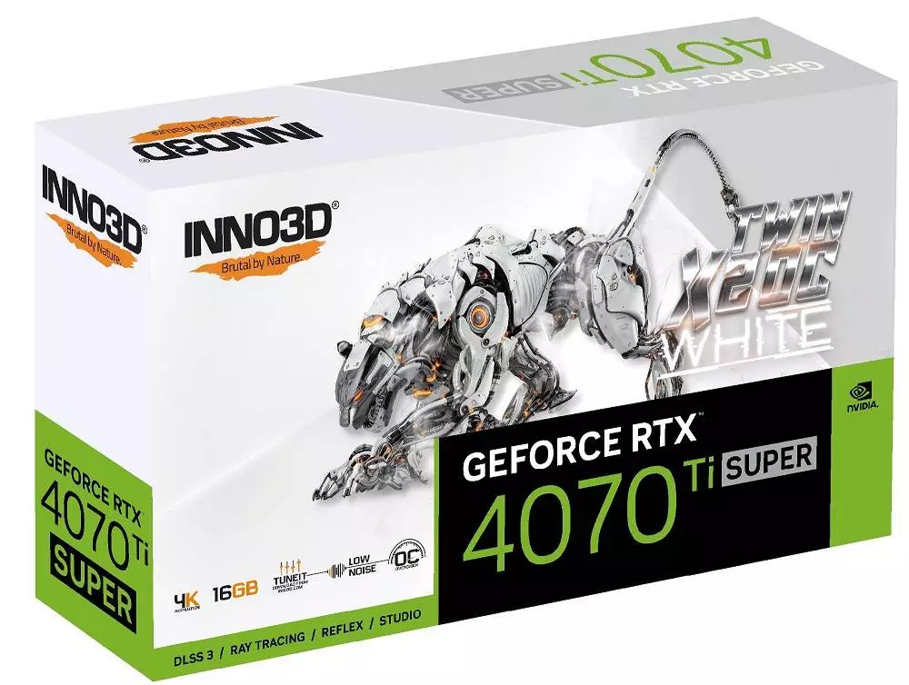 Видео карта INNO3D GeForce RTX 4070 Ti SUPER X2 OC WHITE 16GB GDDR6X