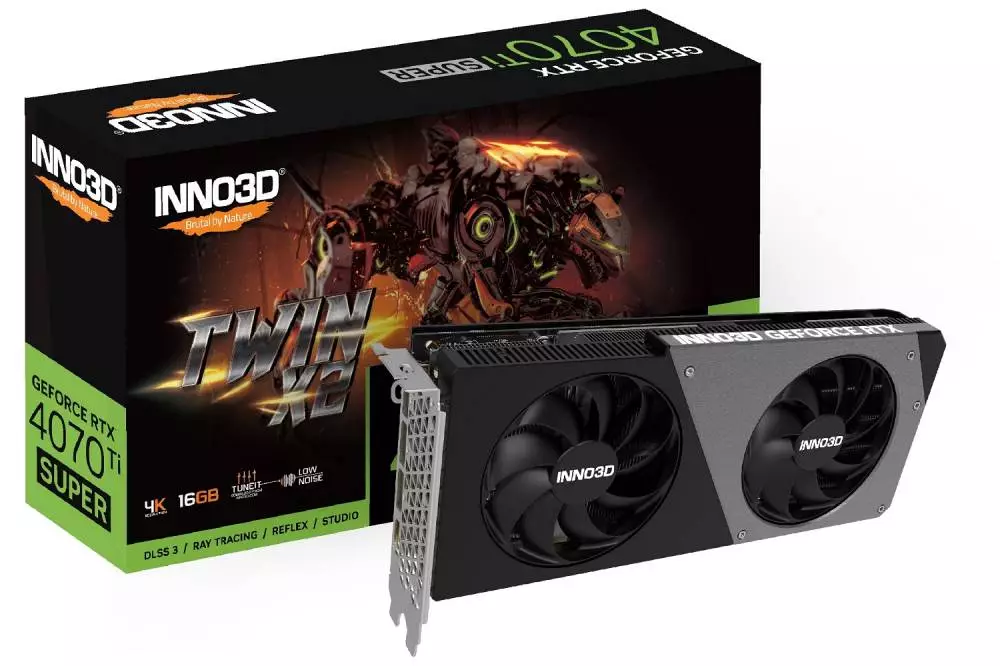 Видео карта INNO3D GEFORCE RTX 4070 Ti SUPER TWIN X2 16GB GDDR6X
