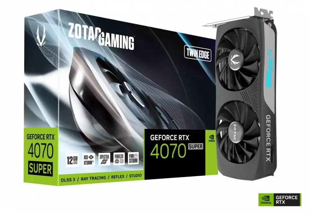Видео карта ZOTAC GAMING GeForce RTX 4070 SUPER Twin Edge 12GB - ZT-D40720E-10M