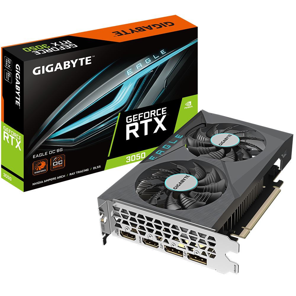 Видео карта Gigabyte GeForce RTX 3050 EAGLE OC 6GB GDDR6