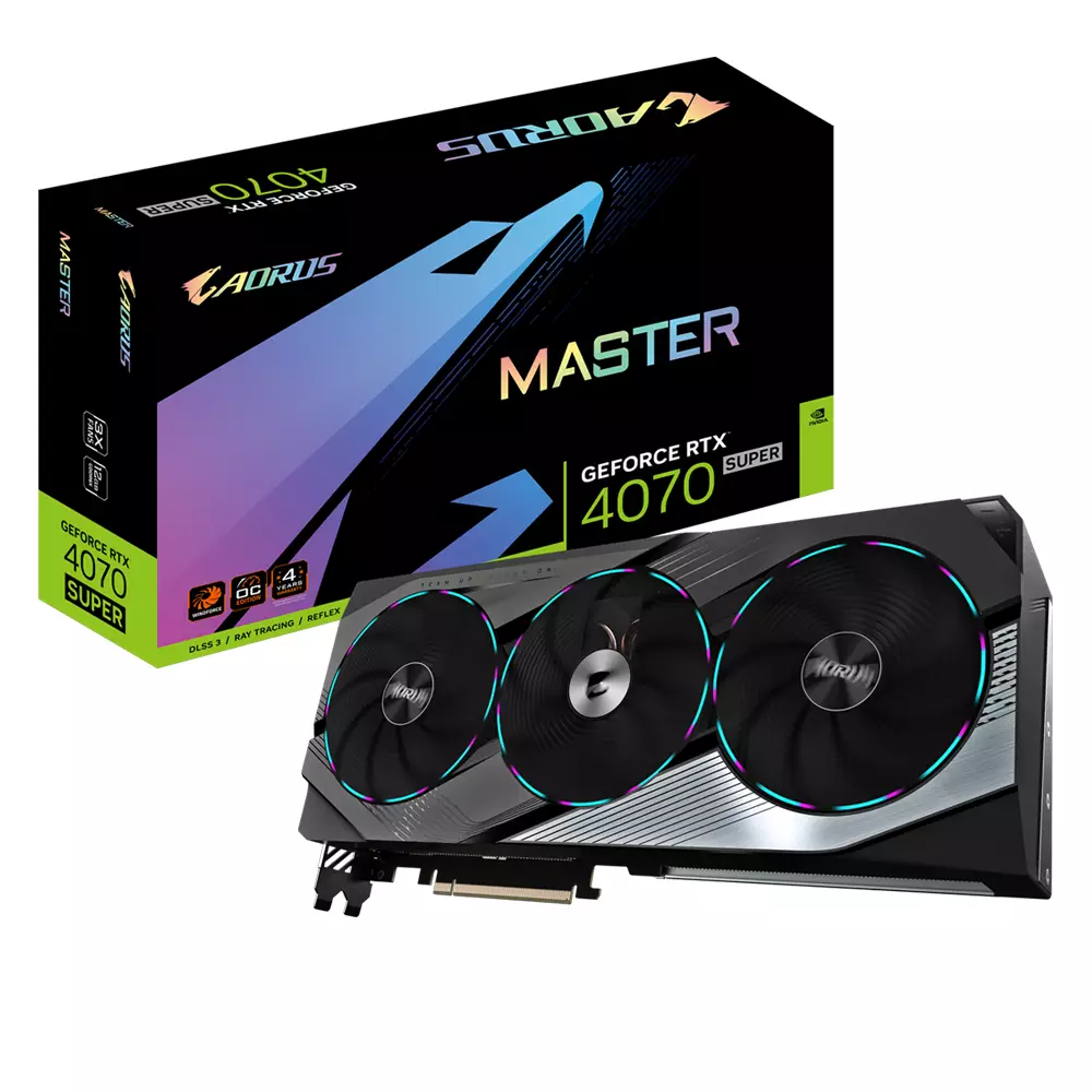 Видео карта Gigabyte GeForce RTX 4070 SUPER AORUS MASTER 12GB GDDR6X