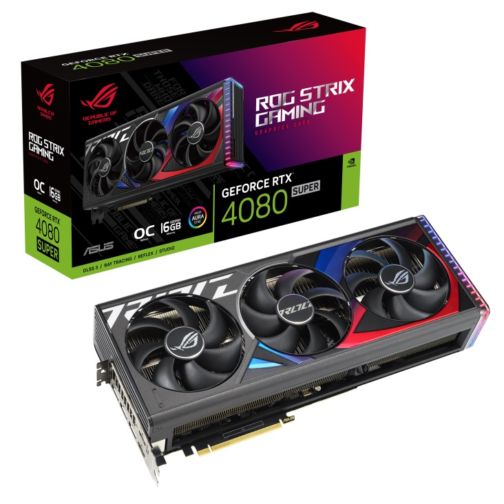 Видео карта ASUS ROG Strix GeForce RTX 4080 SUPER 16GB GDDR6X OC Edition
