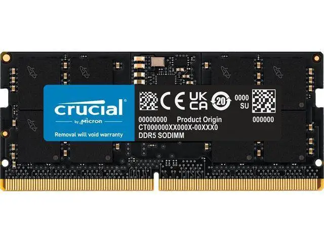 Памет Crucial 16GB DDR5 SODIMM 4800MHz CL40 - CT16G48C40S5