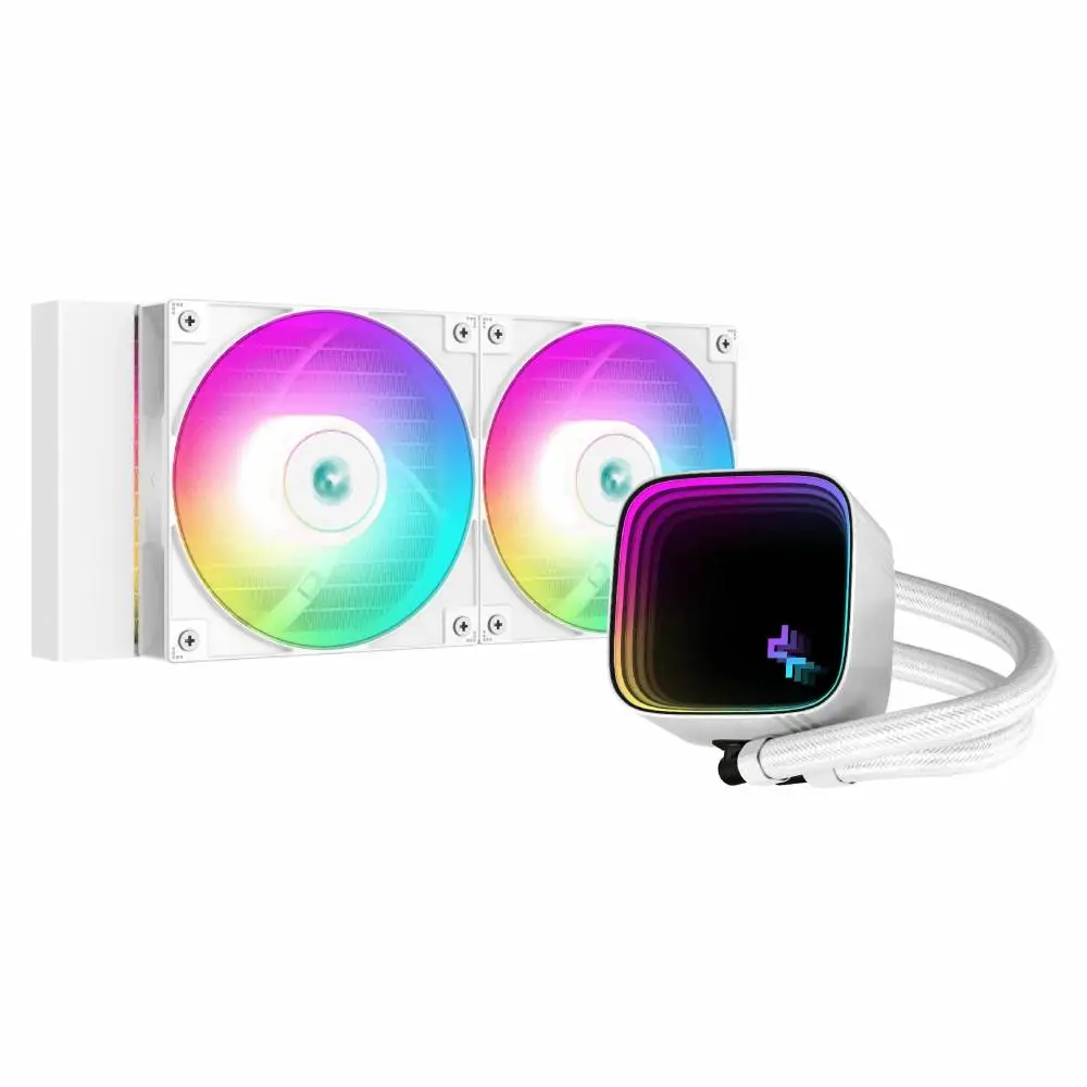 Водно охлаждане за процесор DeepCool LS520 SE White ARGB Water Cooling, Infinity mirror design
