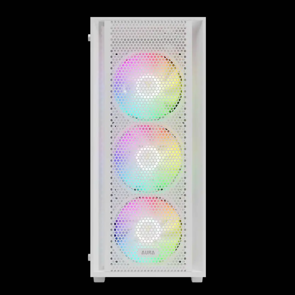 Кутия Gamdias AURA GC2 Elite White Case ATX Mesh RGB Tempered Glass