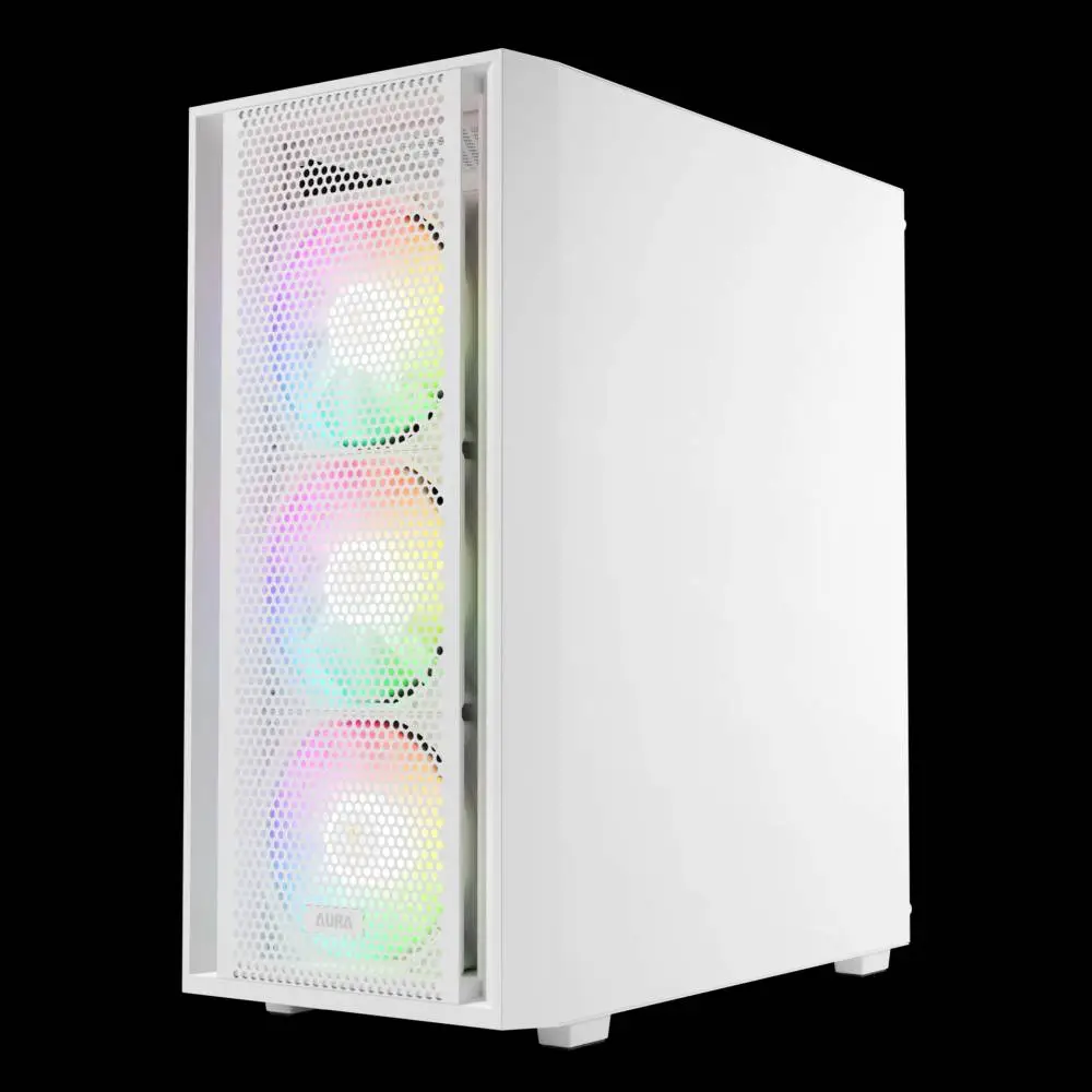 Кутия Gamdias AURA GC2 Elite White Case ATX Mesh RGB Tempered Glass