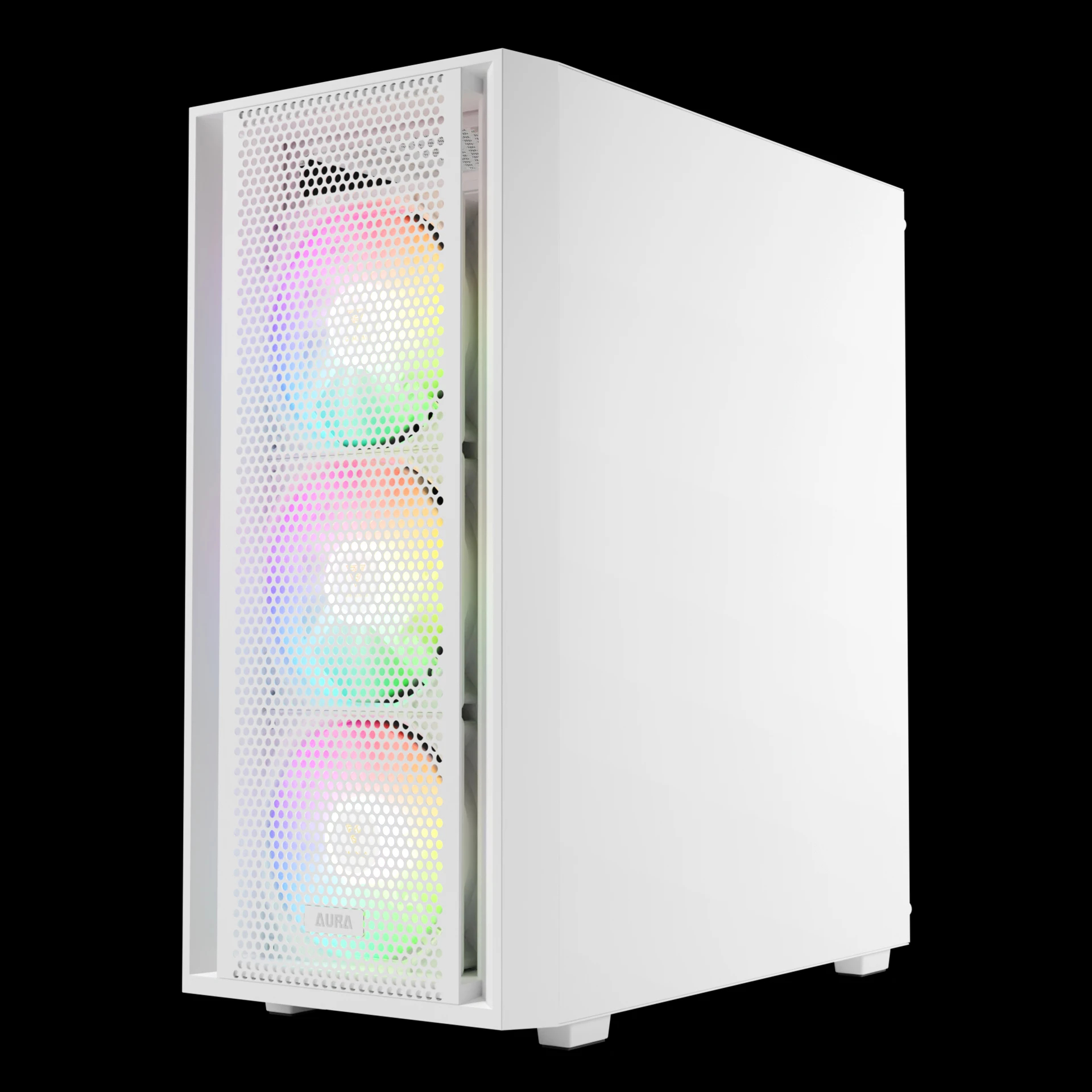 Кутия Gamdias AURA GC2 Elite White Case ATX Mesh RGB Tempered Glass