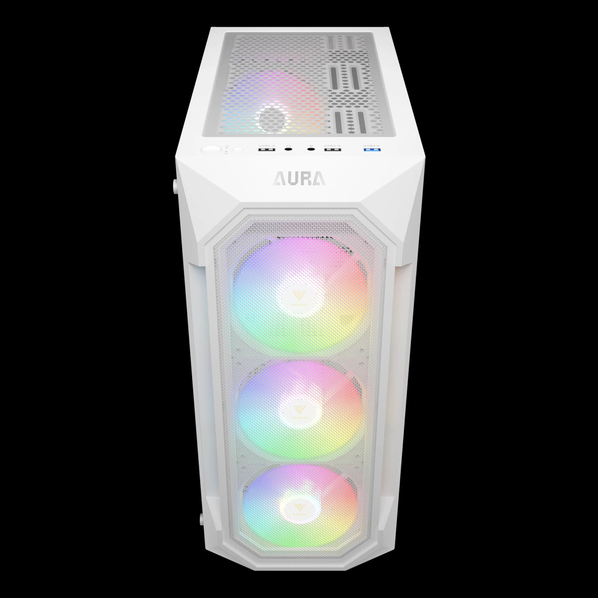 Кутия Gamdias AURA GC1 Elite White Case ATX Mesh RGB Tempered Glass