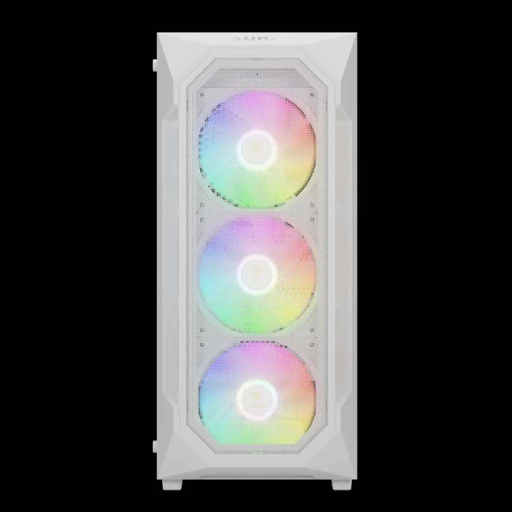Кутия Gamdias AURA GC1 Elite White Case ATX Mesh RGB Tempered Glass