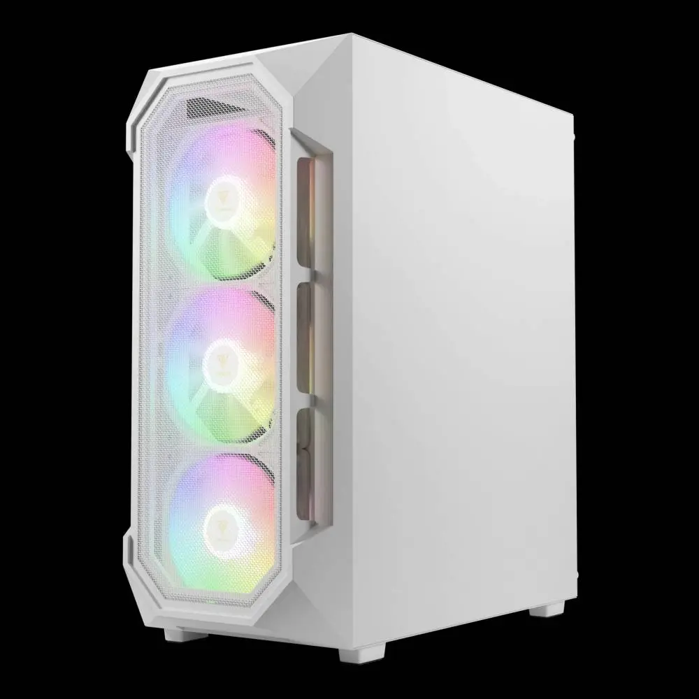 Кутия Gamdias AURA GC1 Elite White Case ATX Mesh RGB Tempered Glass