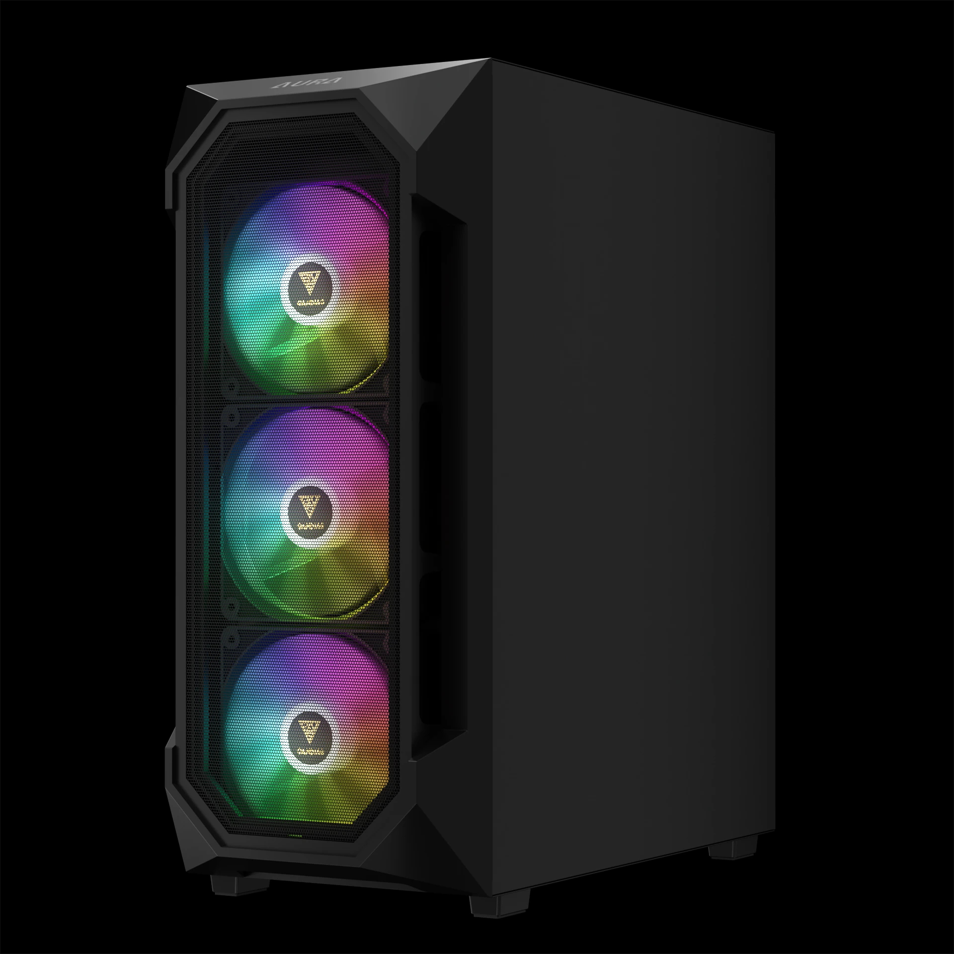 Кутия Gamdias AURA GC1 Elite Black Case ATX Mesh RGB Tempered Glass